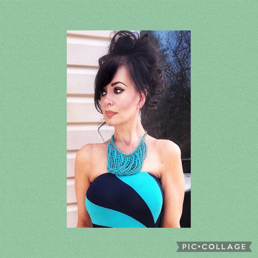 Turquoise Cascade Beaded Statement Necklace